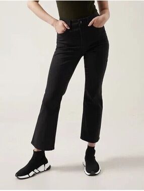 NWT Athleta Flex Kick Flare Jean Black Size 10